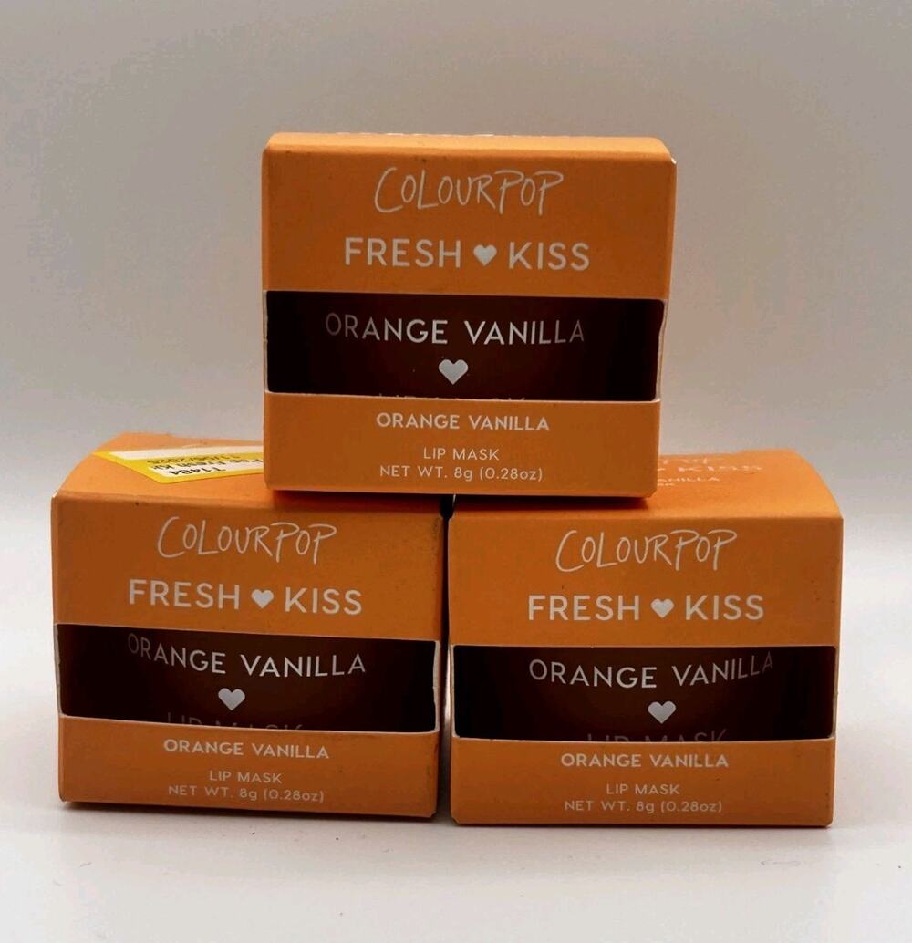 ColourPop Fresh Kiss Lip Mask Orange Vanilla Lot Of 3 Boxes Imperfect Boxes
